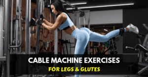 fitness woman doing exercise glutes cable kickbacks