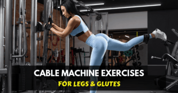 fitness woman doing exercise glutes cable kickbacks